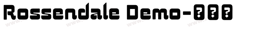 Rossendale Demo字体转换